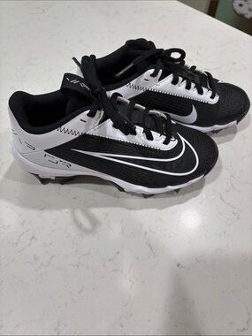 Nike Vapor Black and White Youth Football Cleats